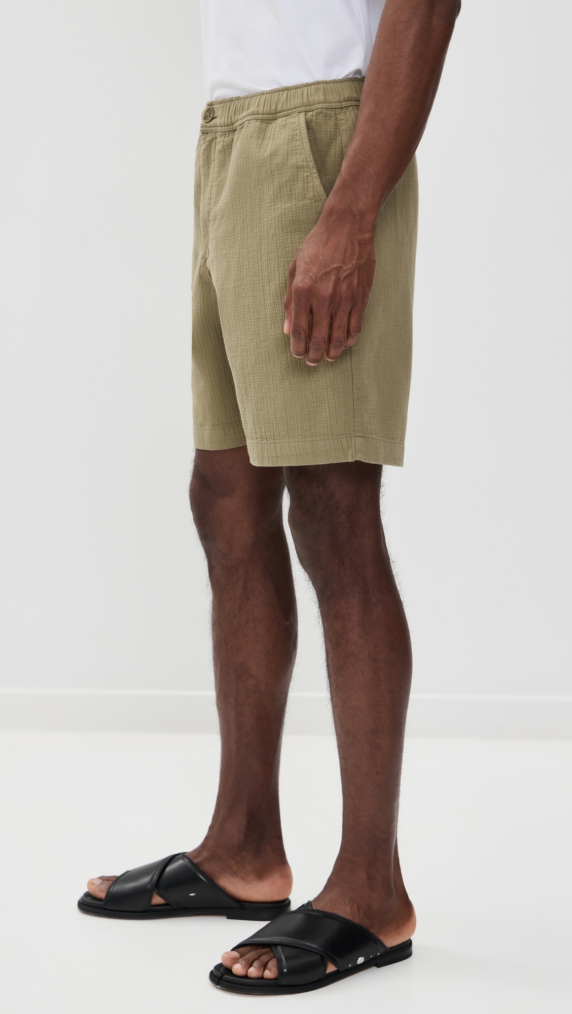 Cotton Linen Kurt Shorts Khaki