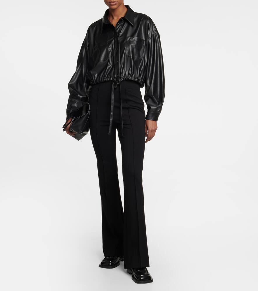 Sleek Comfort faux leather shirt