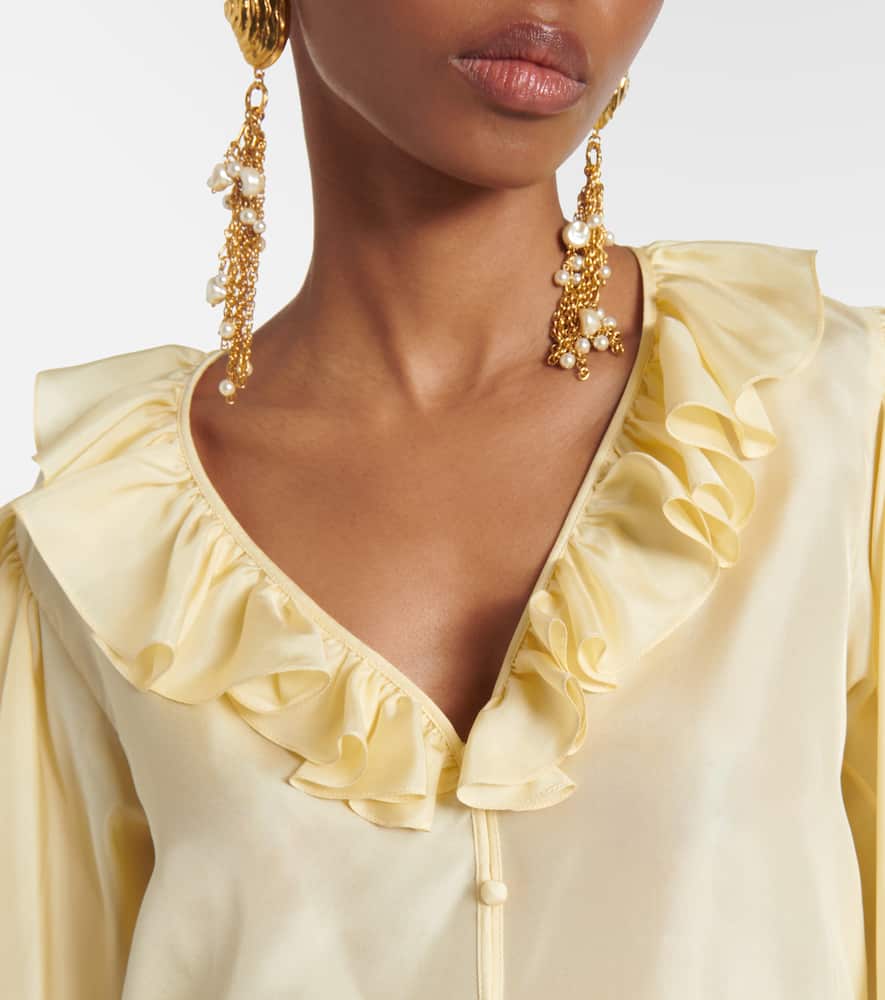 Chloé Ruffled silk habutai blouse