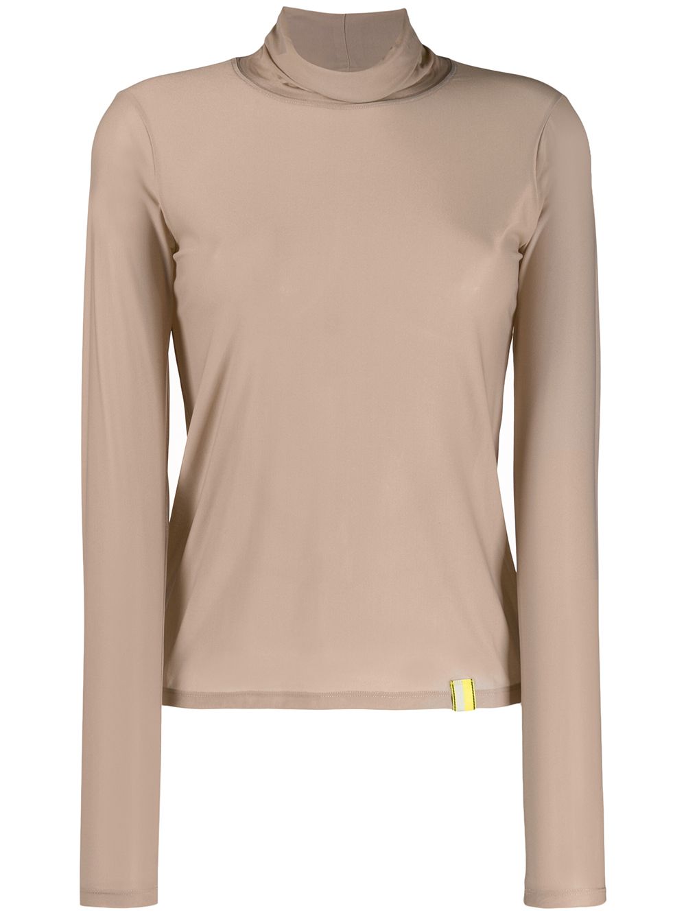 Long-sleeved turtleneck top - Neutrals