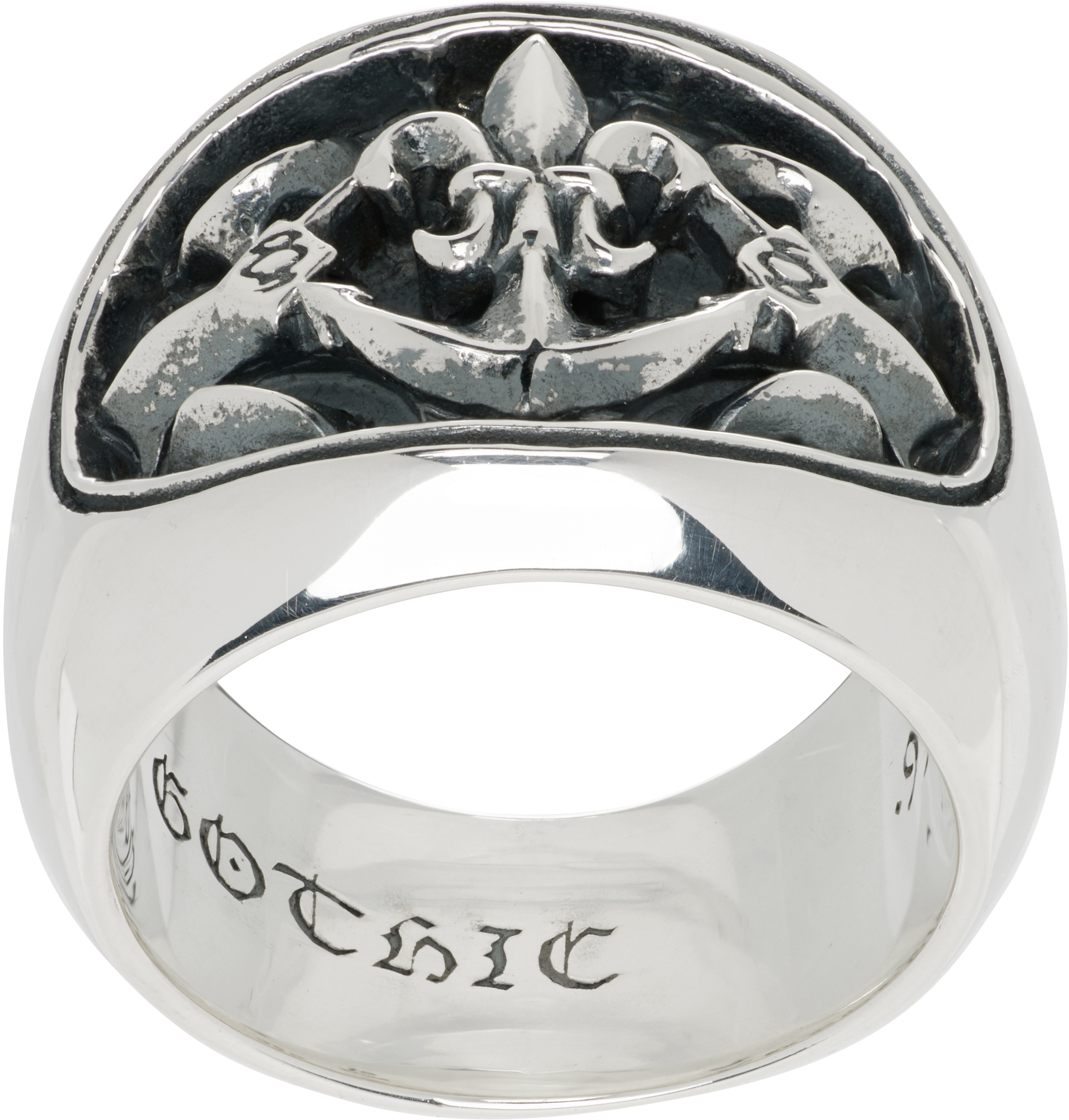 Lily-Anchor Oval Ring