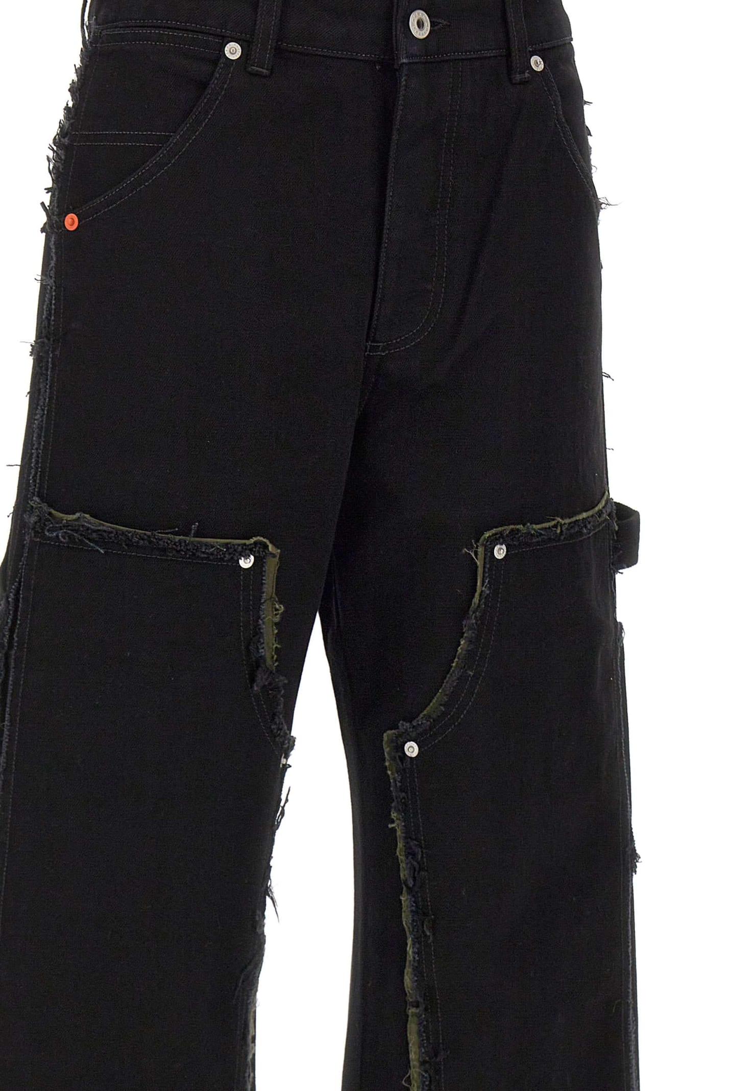Rebuilt wide-leg carpenter jeans - Black