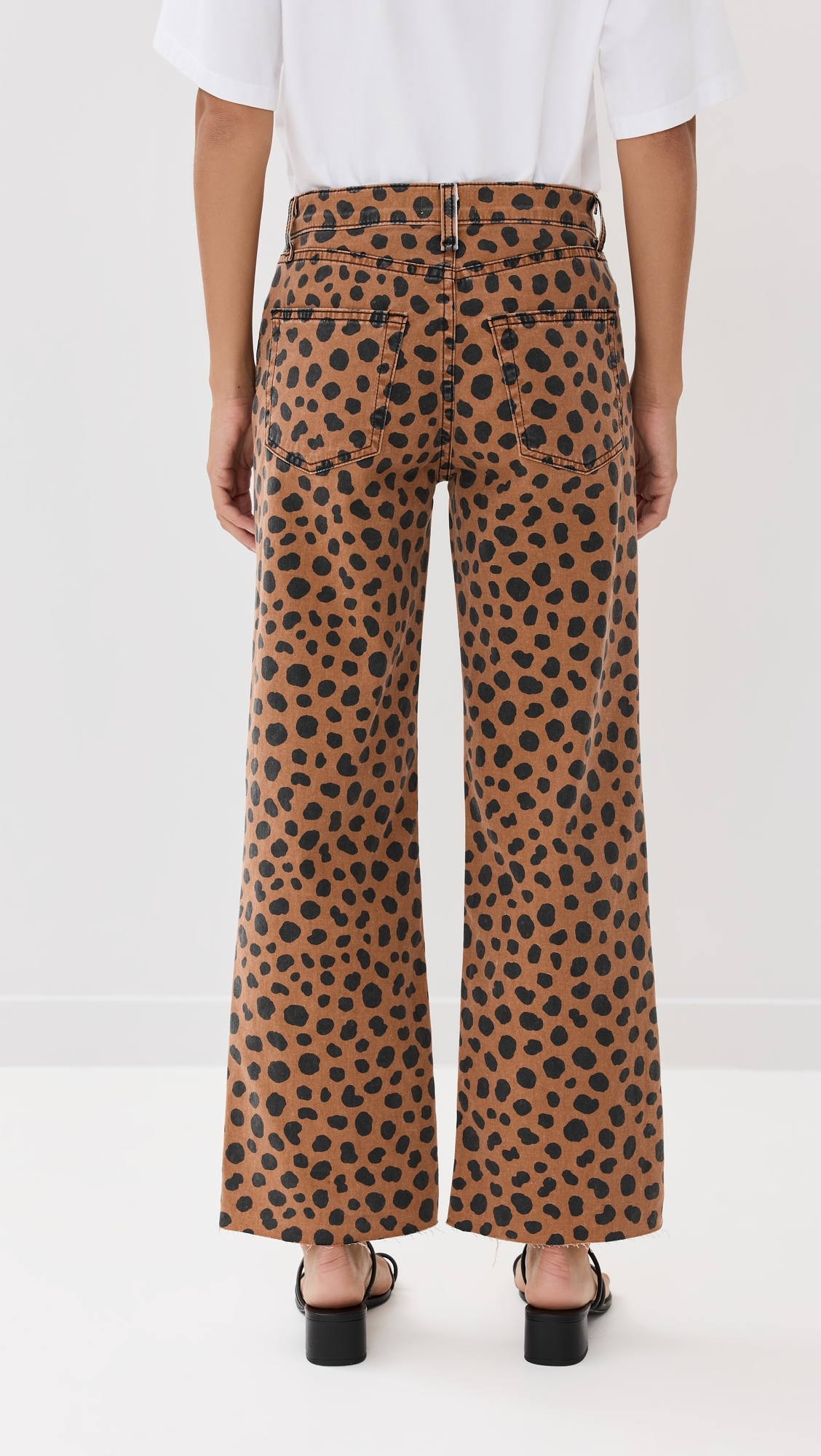 Crop Wide Leg Pants Cheetah
