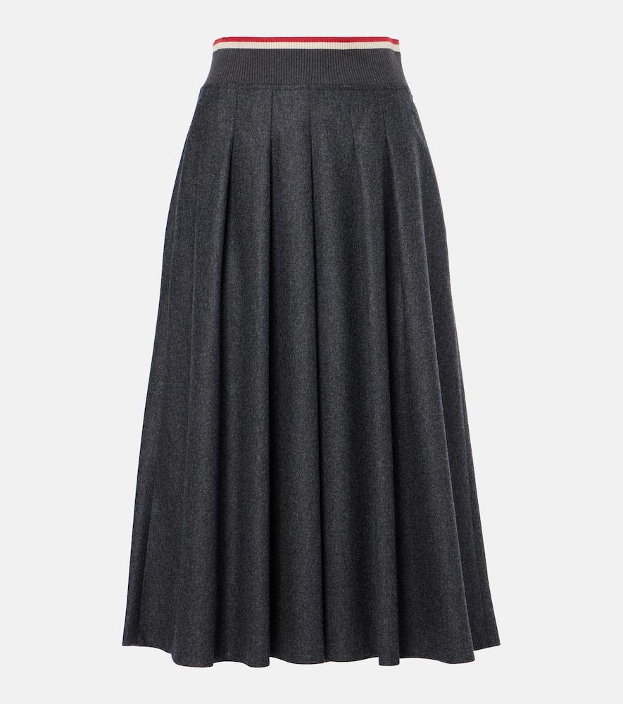 Wool midi skirt