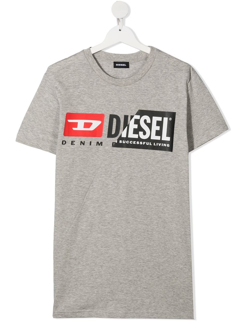 TEEN logo-print cotton T-shirt - Grey