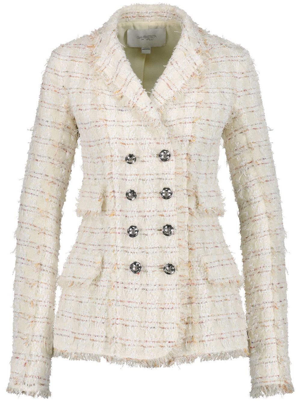 Bouclé double-breasted blazer - Neutrals