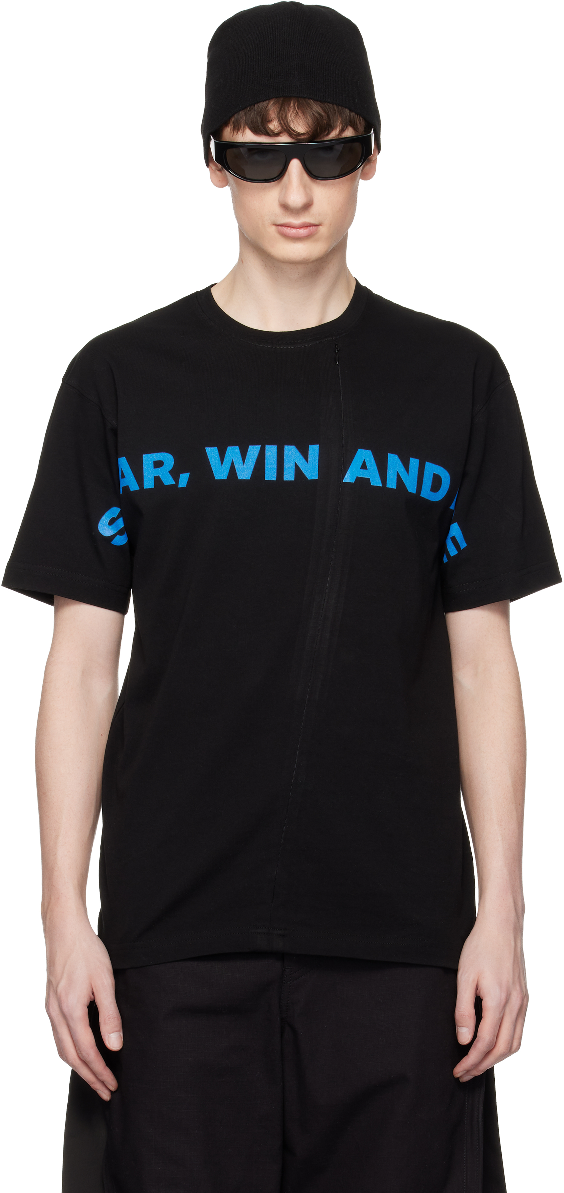Black SWAF Conceal Zip T-Shirt