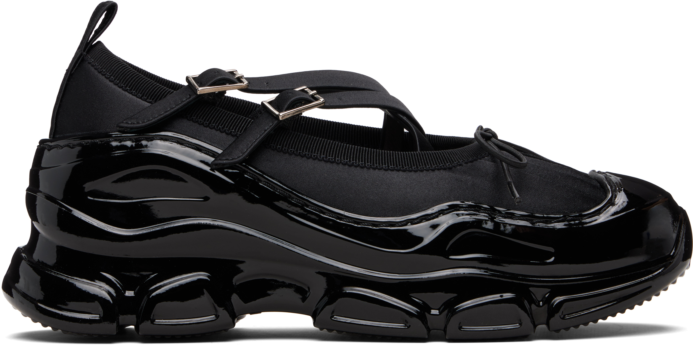 Black Beaded Tracker Ballerina Sneakers