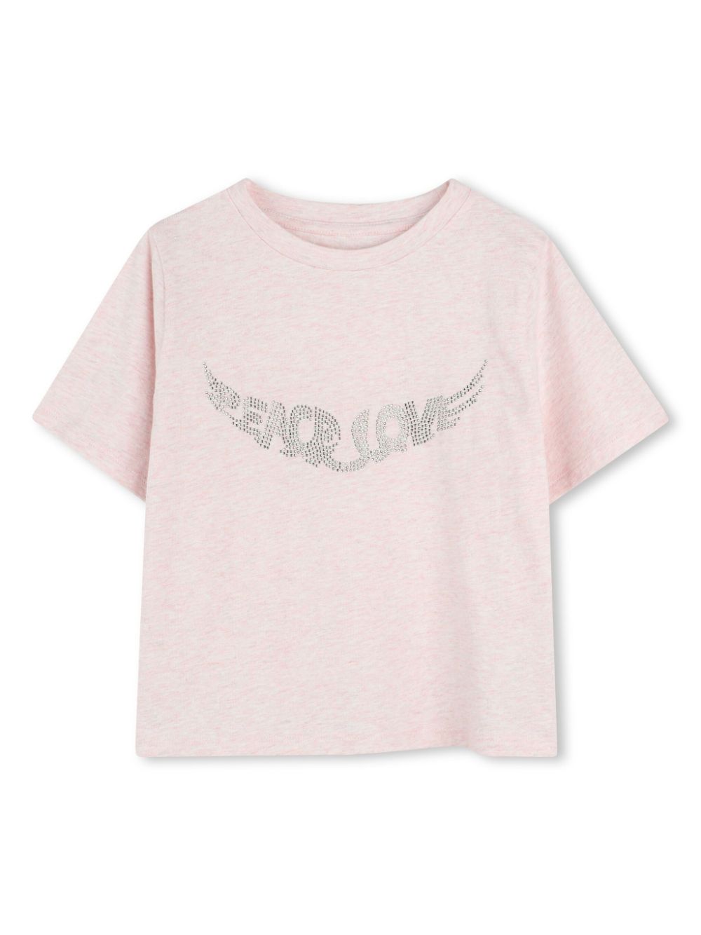 Rhinestone-embellished T-shirt - Pink