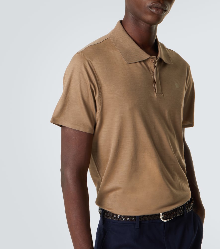 Wool and cashmere polo shirt
