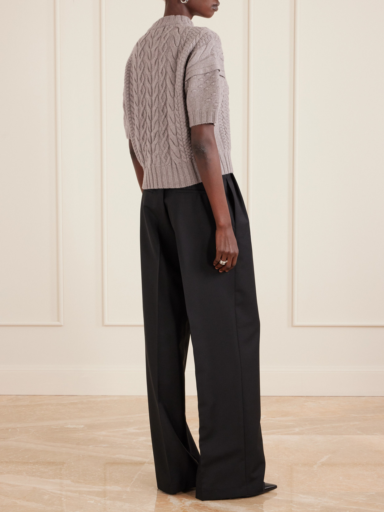 Ruscha Cable-knit Wool Sweater - Neutrals