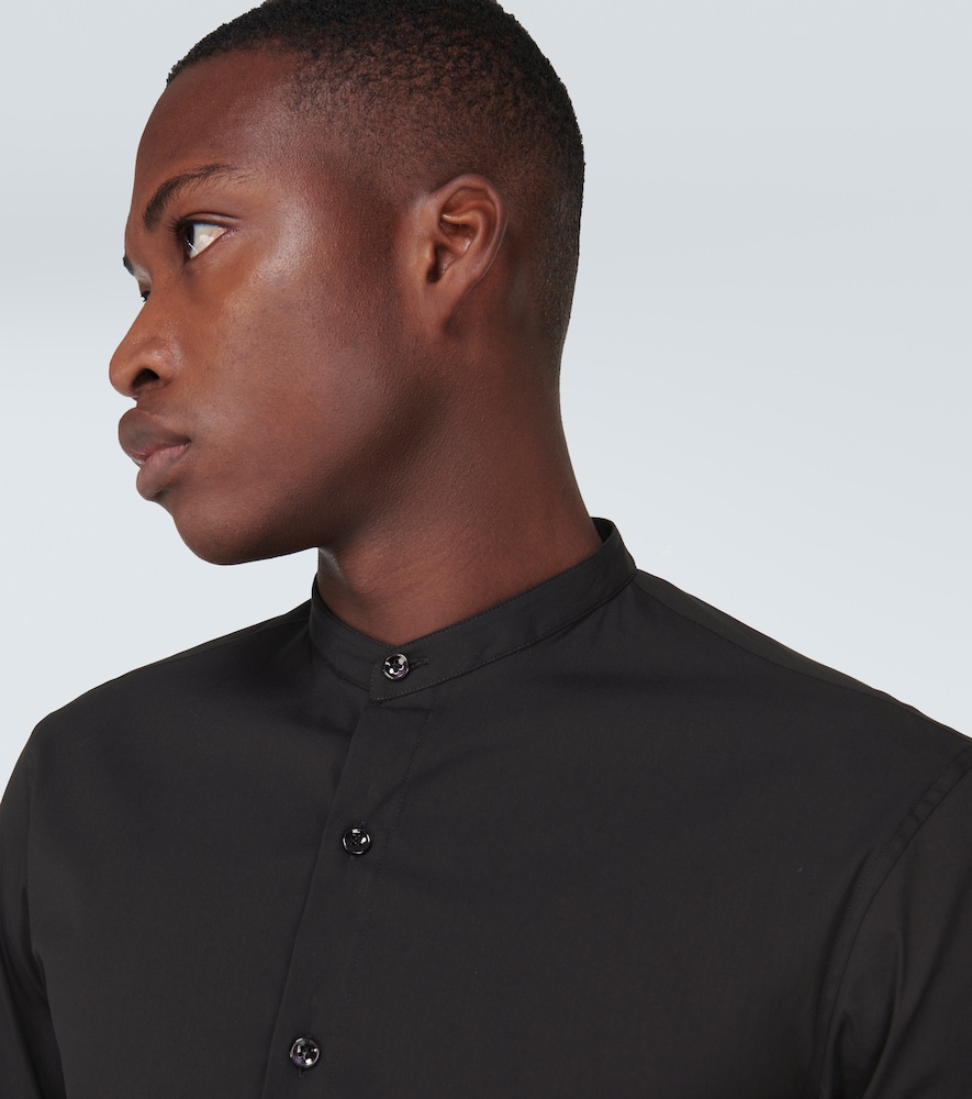 Cotton-blend poplin shirt