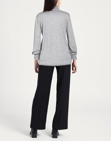 Woman Turtleneck Grey Size 14 Wool, Silk, Cashmere