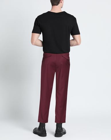 Man Pants Burgundy Size 28 Polyester, Rayon, Elastane