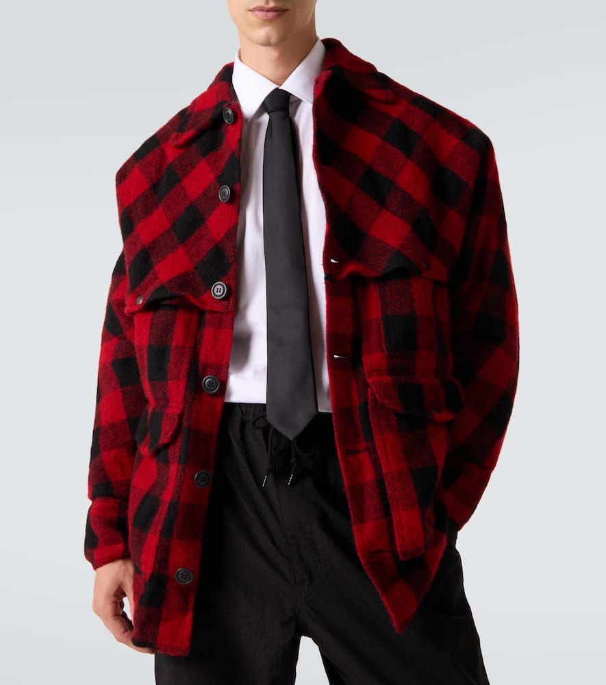 Checked wool jacket