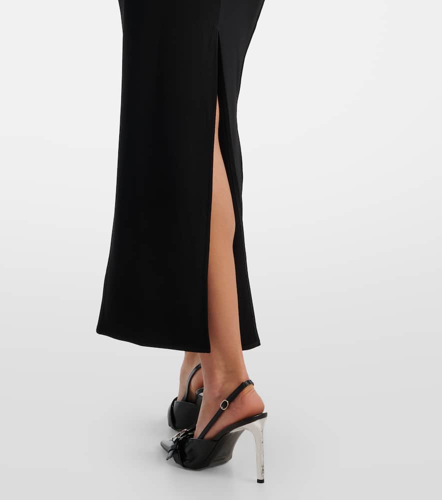 Courrèges One-shoulder crêpe maxi dress