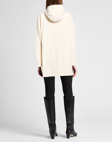 Woman Overcoat & Trench Coat Ivory Size 6 Cotton, Polyamide