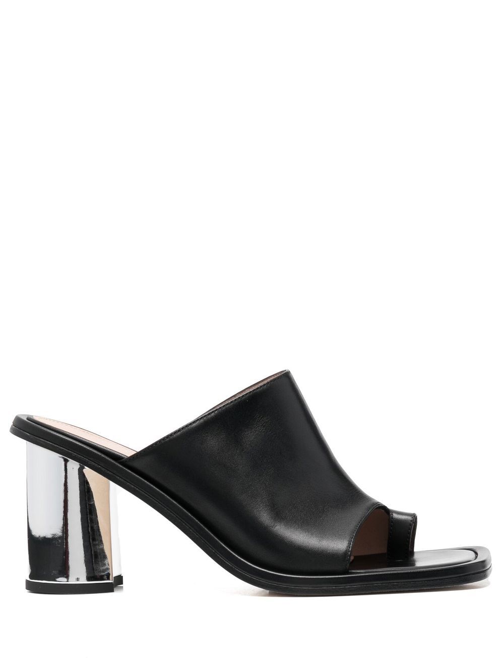 Gwen 85mm leather mules - Black