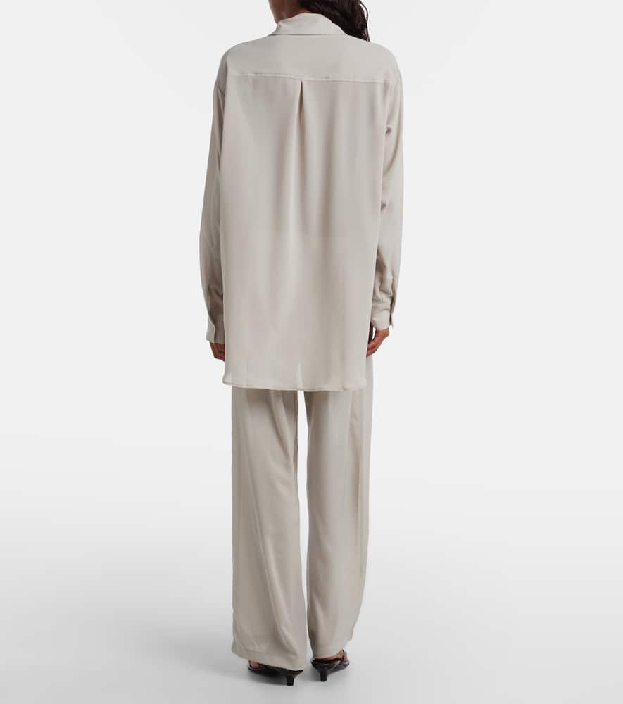 Mika sheer wide-leg pants