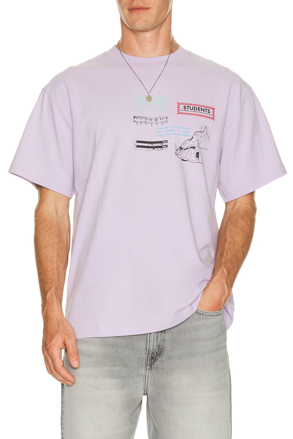 Students Golf Golf Theory Short Sleeve T-shirt in Wisteria - Lavender. L also in M, S, XL/1X
