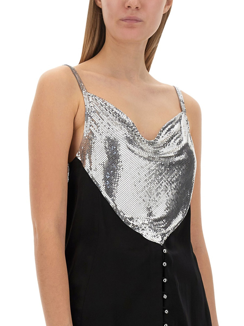 Multicolor Embellished Cowl Neck Top