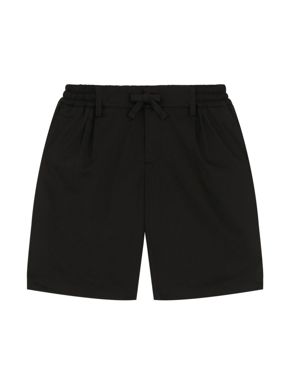Logo-plaque cotton blend shorts - Black