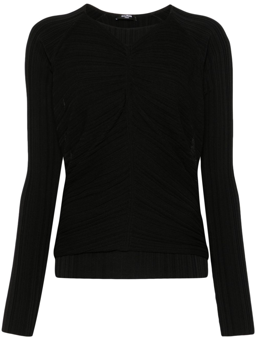 Plissé blouse - Black