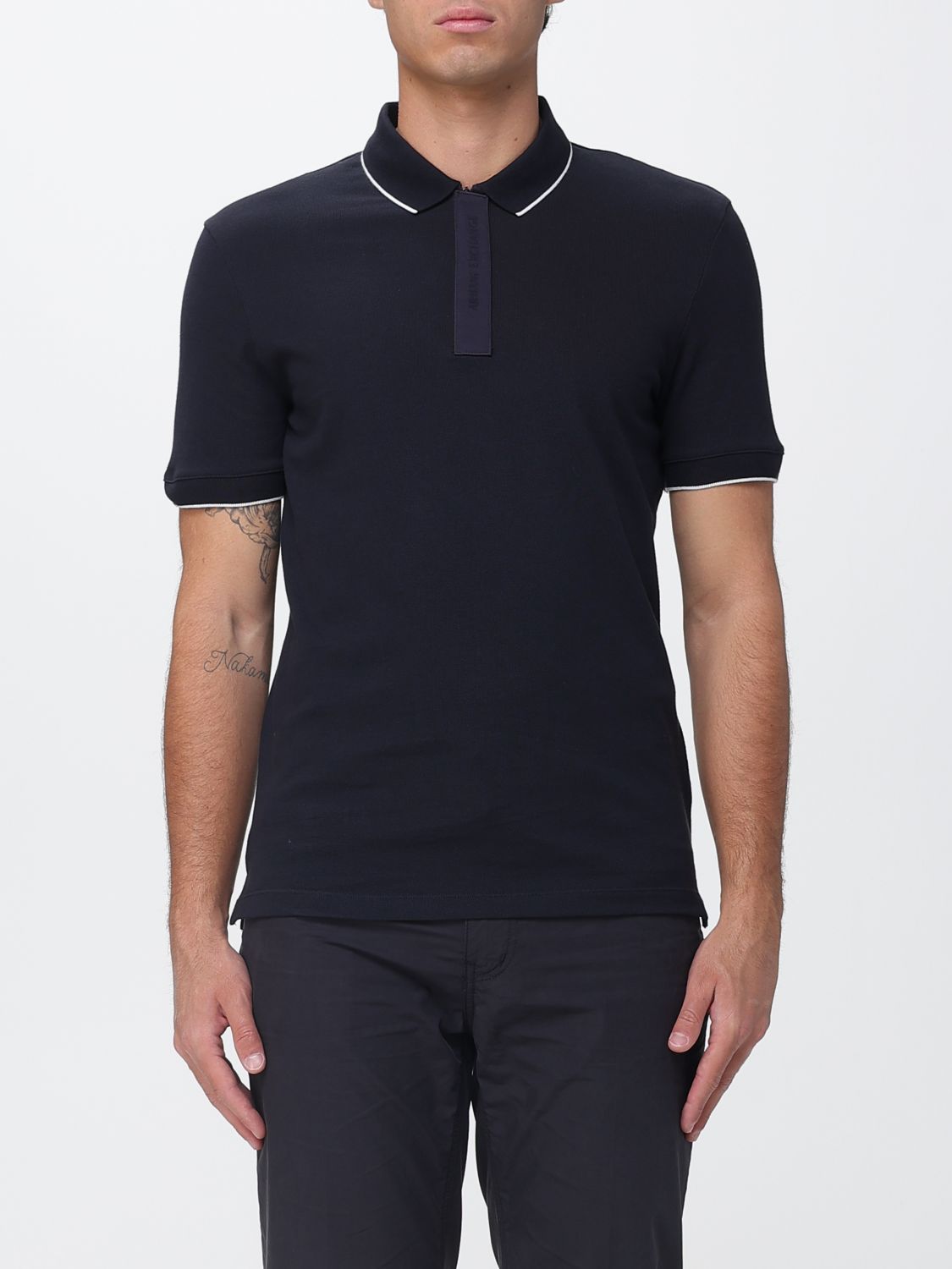 Polo Shirt Men color Navy