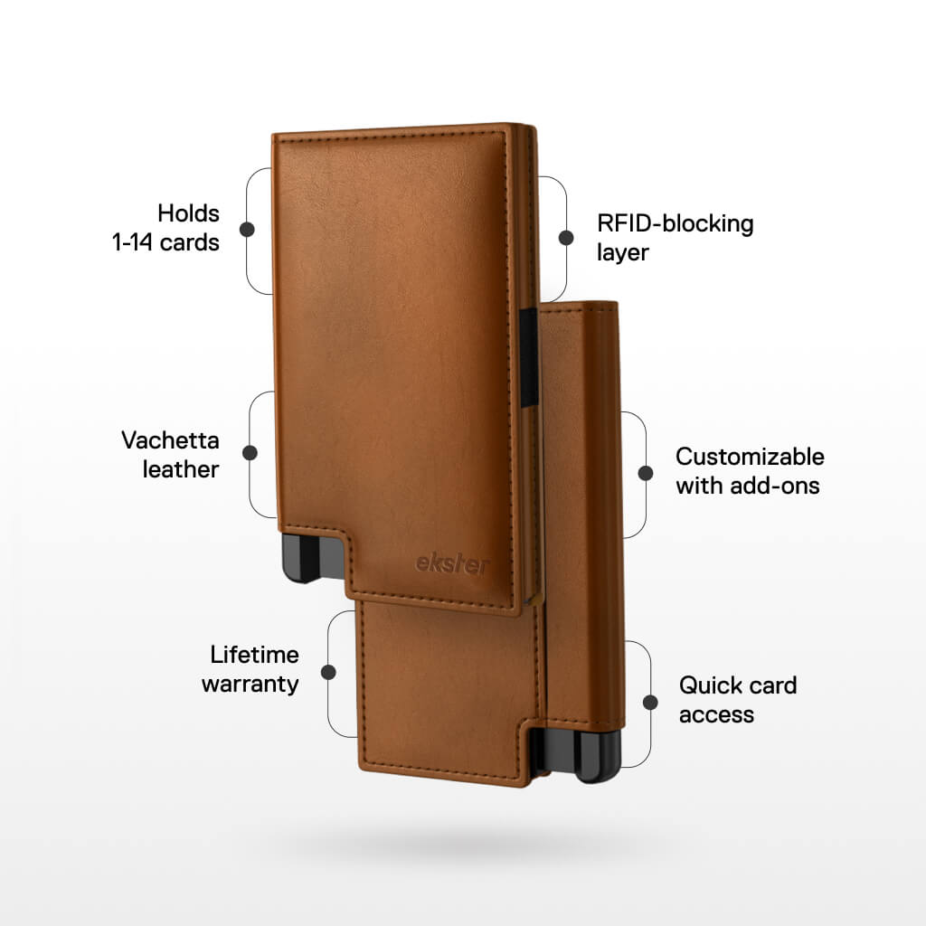 Men's Wallet - Cobalt Blue Pro Premium Slim Men's Wallet Trackable Wallet Leather Smart Wallet RFID Blocking