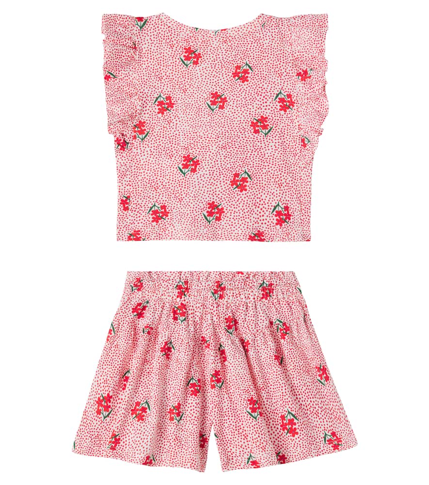 Fábula Jardinzinho cotton top and shorts set