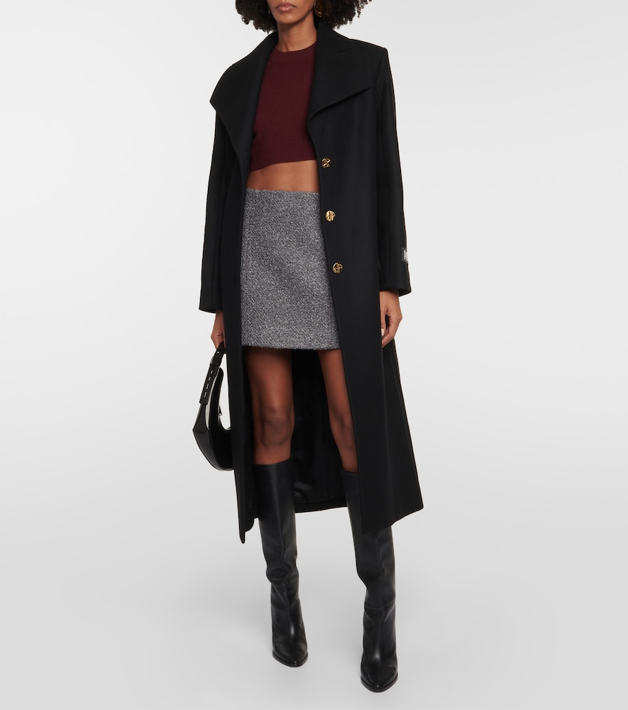 Cropped cashmere wool sweater