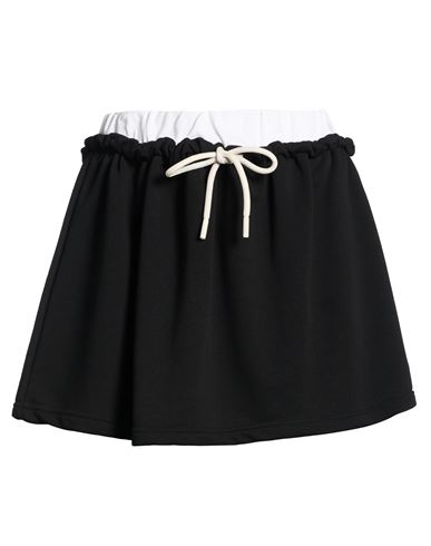 Woman Mini skirt Black Size S Cotton, Polyester