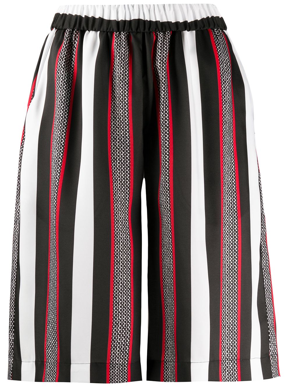 Striped bermuda shorts - Black