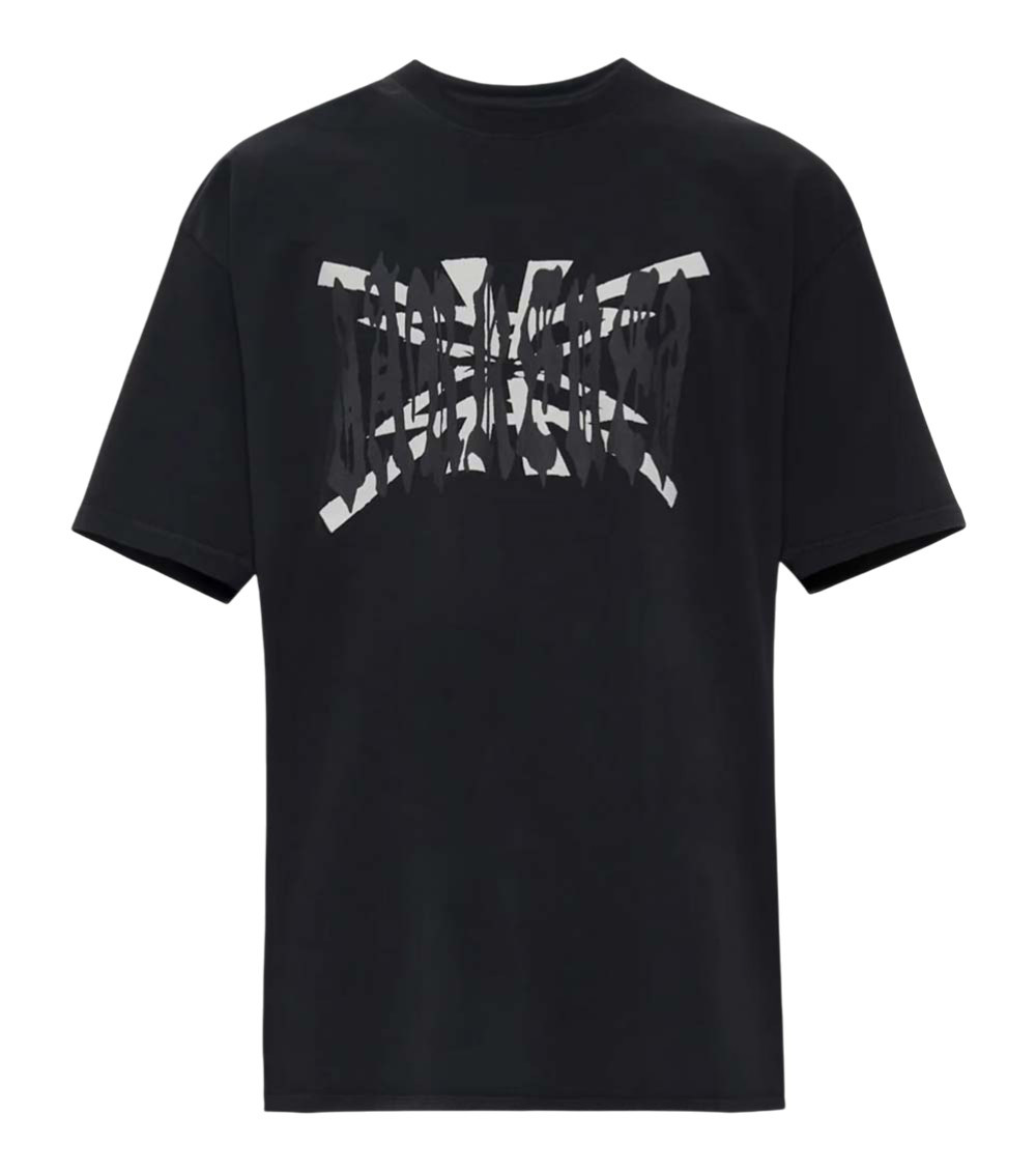 Black Graphic Crew Neck T-Shirt