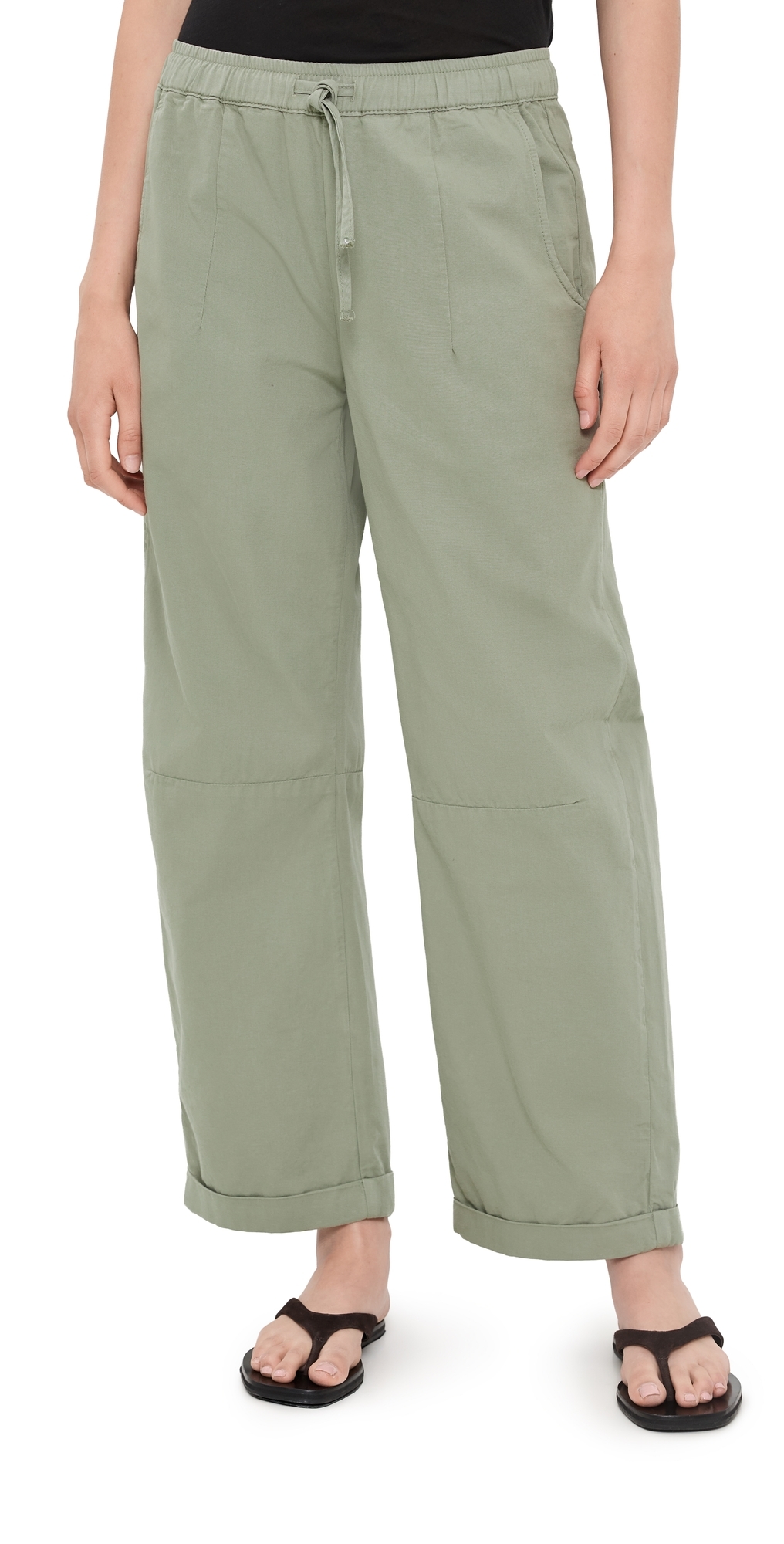 Mara Sateen Drawstring Pants Soft Sage
