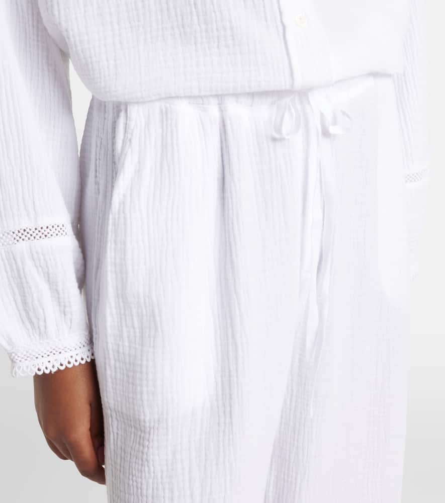 Calia cotton muslin wide-leg pants