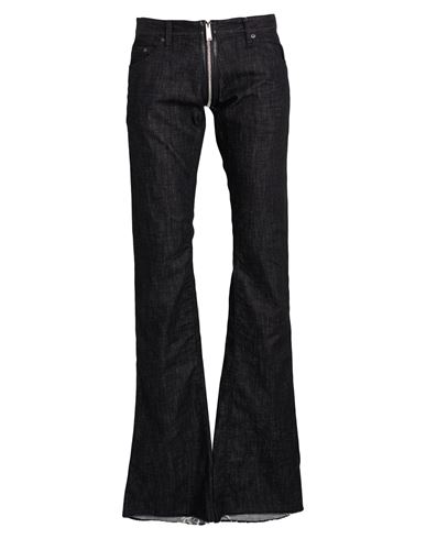 Man Jeans Black Size 34 Cotton, Elastane