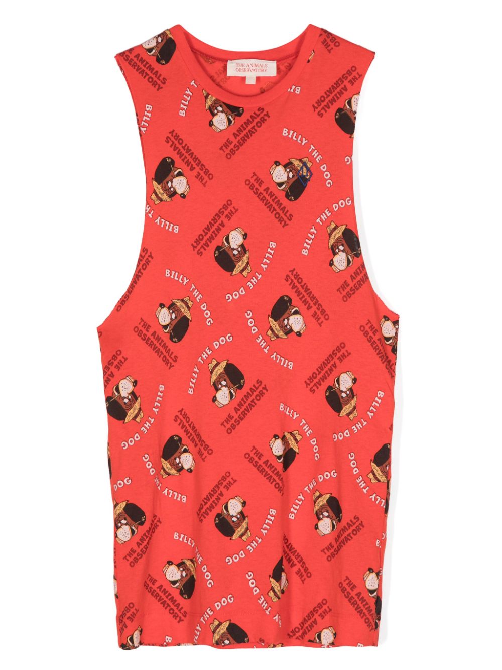 Billy the Dog cotton dress - Red