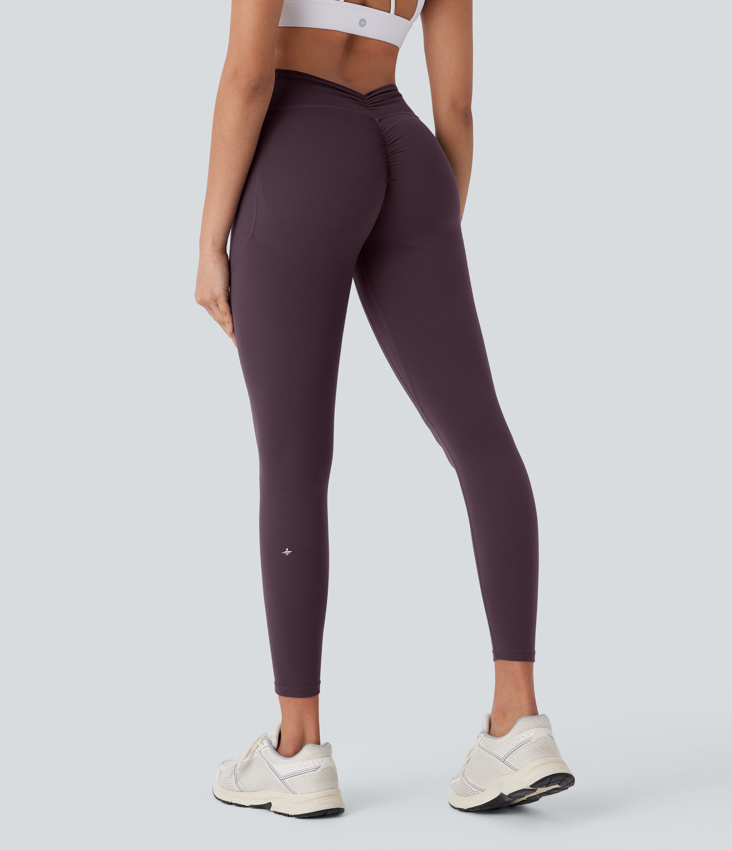 UltraSculpt™ SoCinched High Waisted Tummy Control Butt Lifting Ruched Pocket Shaping Yoga Leggings  - Night's Purple