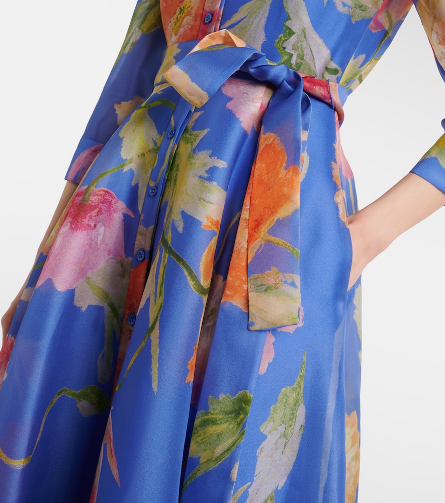 Floral silk organza gown