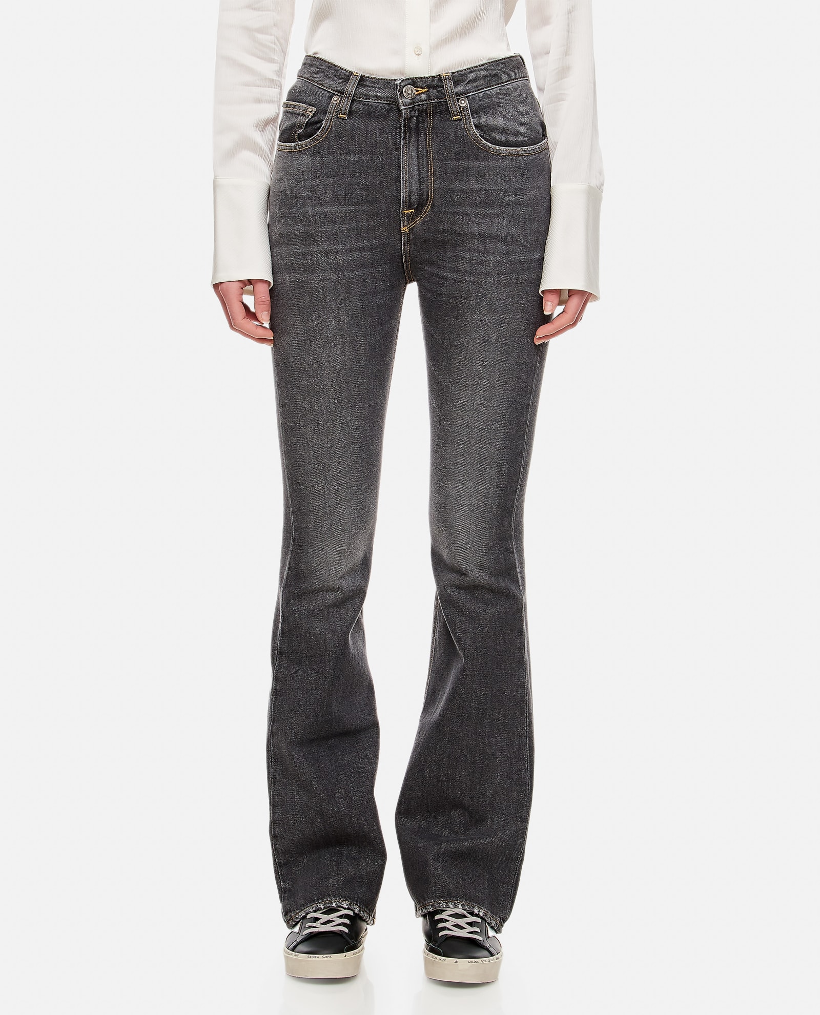 High-rise flared jeans - Black