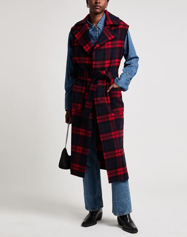 Woman Coat Red Size 10 Polyester, Cotton, Virgin Wool, Viscose