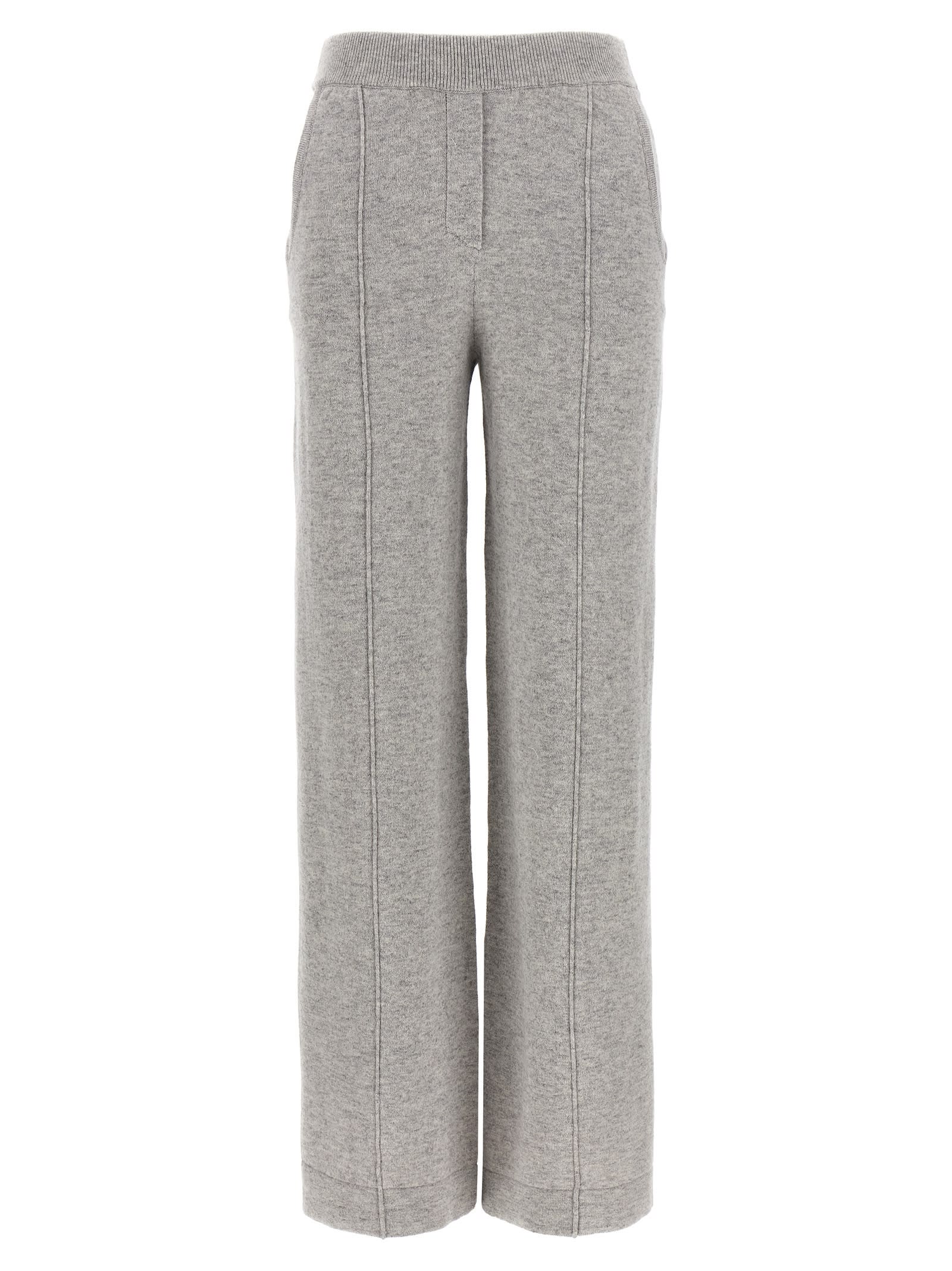 Silk Wool Pants Gray