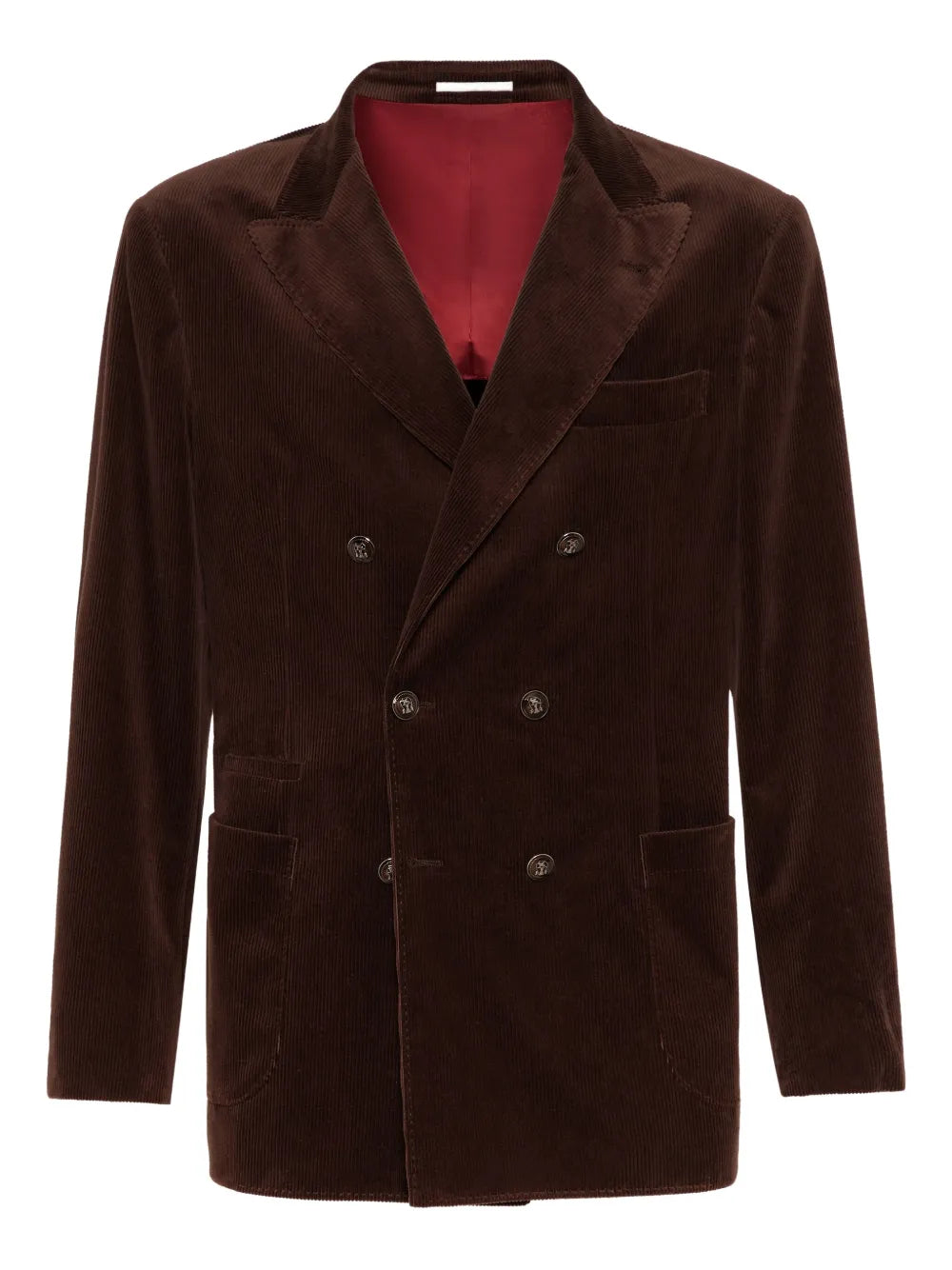 Cotton-Cashmere Corduroy Blazer — Brown
