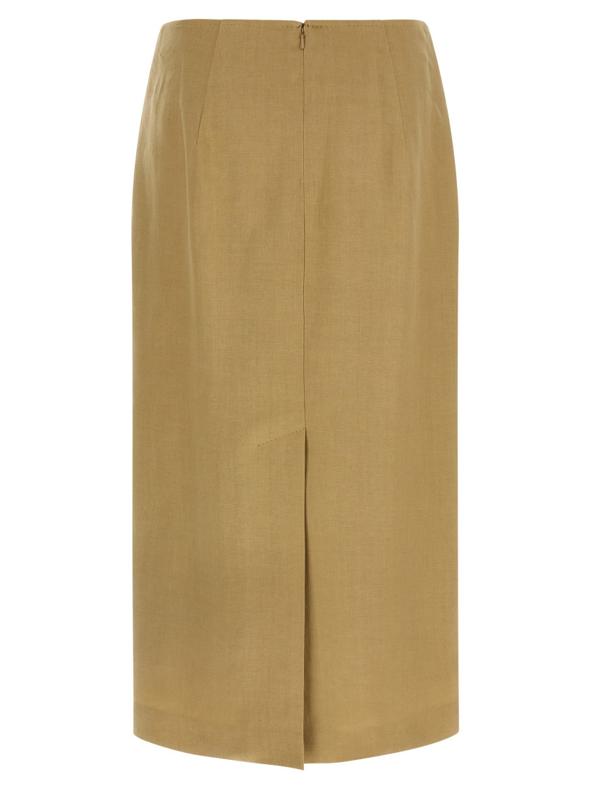 Mxsveranda Linen Midi Skirt
