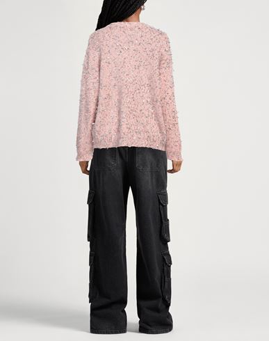 Msgm Woman Sweater Pink Size S Polyamide, Mohair wool, Alpaca wool, Metallic fiber