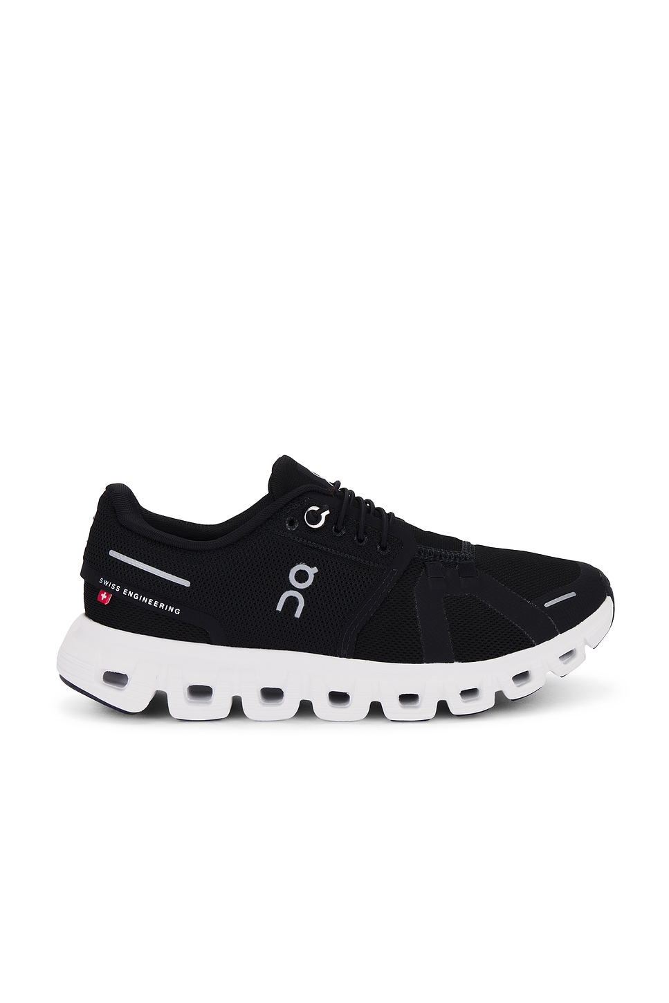 ON Women's Cloud 6 Sneaker in Black/White