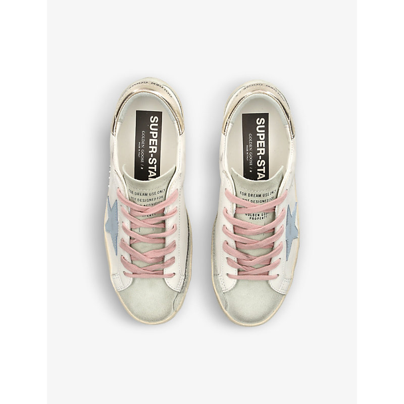 Womens Blue Other Women's Superstar 81774 Star-applique Low-top Leather Trainers