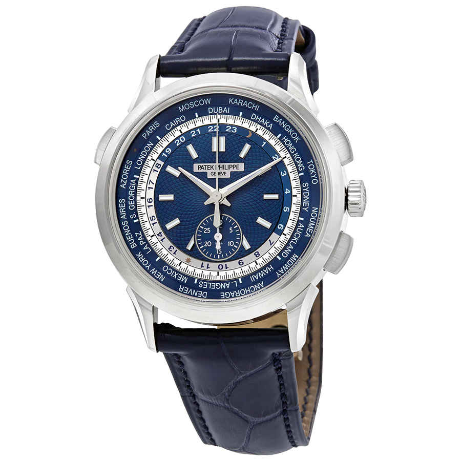 Complications Blue Dial Automatic Mens 18K White Gold Watch 5930G-001