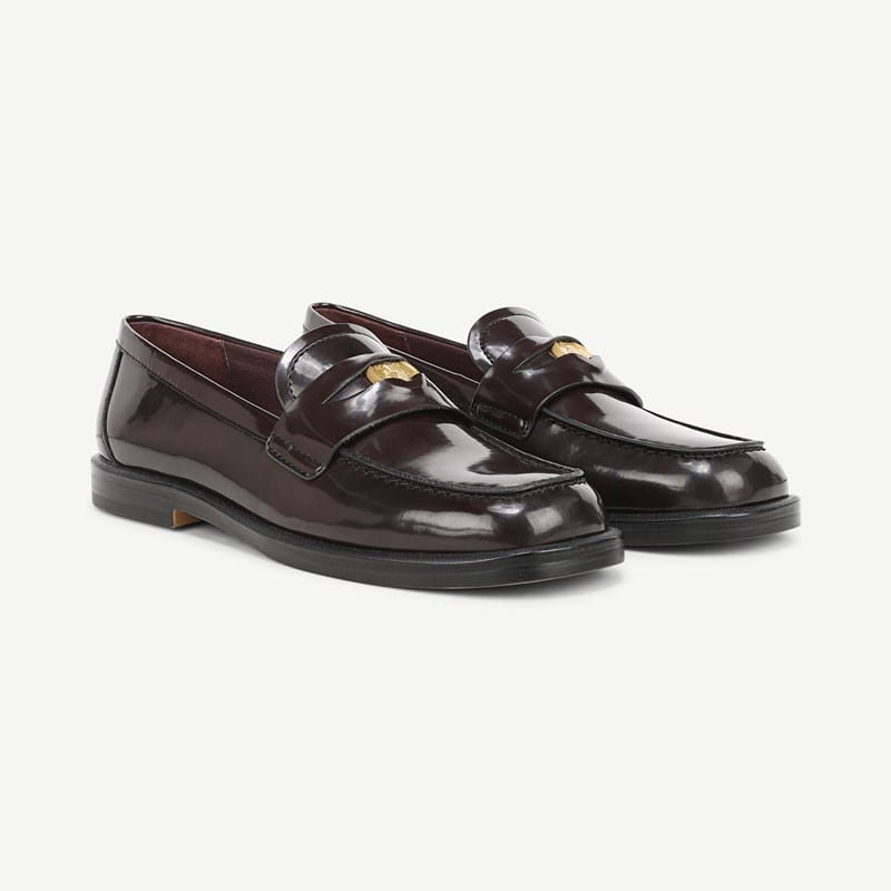 Bessy Penny Loafer Mahogany Faux Leather